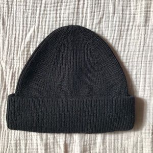 ASOS Black Fisherman Ribbed Beanie